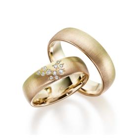 Rotgold, Ringe, August Gerstner Trauring Exclusiv-Kollektion 4/28686/6-28686/6