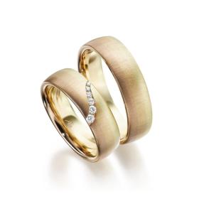 Rotgold, Ringe, August Gerstner Trauring Exclusiv-Kollektion 4/28685/6-28685/6