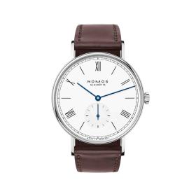 Herrenuhr, NOMOS Glashütte Ludwig 38 emailleweiß 236