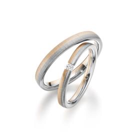 Weißgold, Ringe, August Gerstner Trauring Exclusiv-Kollektion 4/28727/2.5-28727/3