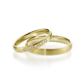 Gelbgold, Ringe, August Gerstner Trauring Exclusiv-Kollektion 4/28695/3-28695/3,5