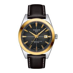 Unisex, Tissot Gentleman Powermatic 80 Silicium 18K Goldlünette T927.407.46.061.01