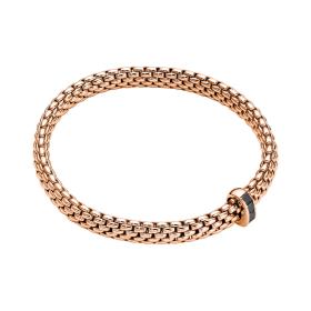 Roségold, Armschmuck, FOPE Flex'it Vendôme Armband mit schwarzen Diamanten 58402BX_BN_R_XRX_0XS