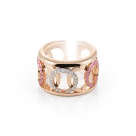 Weißgold, Ringe, Al Coro Mezzaluna Ring R7625PSR