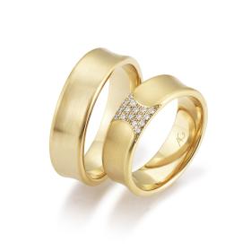 Gelbgold, Ringe, August Gerstner Trauring Exclusiv-Kollektion 4/28476/6,5-28476/6,5