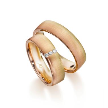 Ringe, Rotgold, August Gerstner Trauring Exclusiv-Kollektion