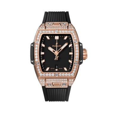 Damenuhr, Automatik, Hublot Spirit of Big Bang King Gold Pavé