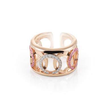 Ringe, Weißgold, Al Coro Mezzaluna Ring